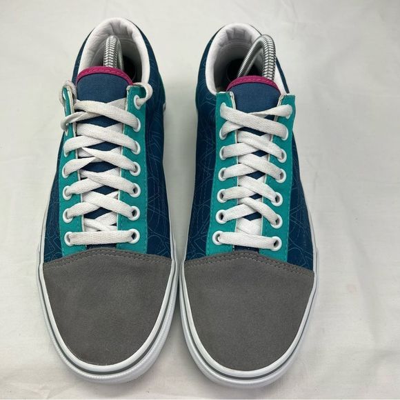 VANS Off The Wall Gray Suede Toe Box Low Lace Up Skate Sneaker Men’s 9 - Picture 2 of 9
